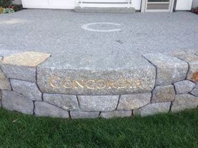 stone wall driveway